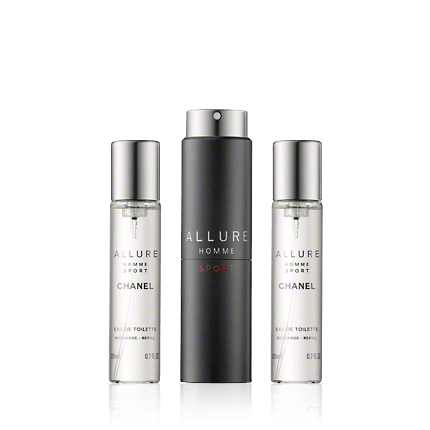 Chanel Allure Homme Sport Gift Set 20ml EDT Spray + 2 x Refills