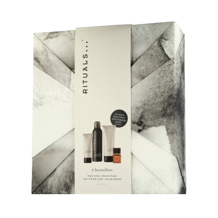 Rituals Homme Invigorating Routine Gift Set 15ml L'Essentiel EDP Spray + 200ml Foaming Shower Gel + 200ml Sport 2-in1 Shampoo & Body Wash + 70ml Sport Anti-Dryness Body Lotion