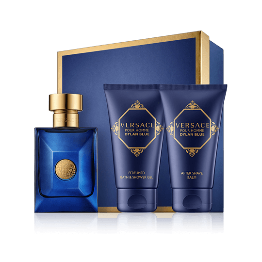 Versace Pour Homme Dylan Blue Gift Set 50ml EDT + 50ml A/Shave Balm + 50ml Shower Gel