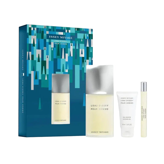 L'Eau d'Issey Pour Homme Gift Set 125ml EDT + 50ml Shower Gel + 10ml EDT