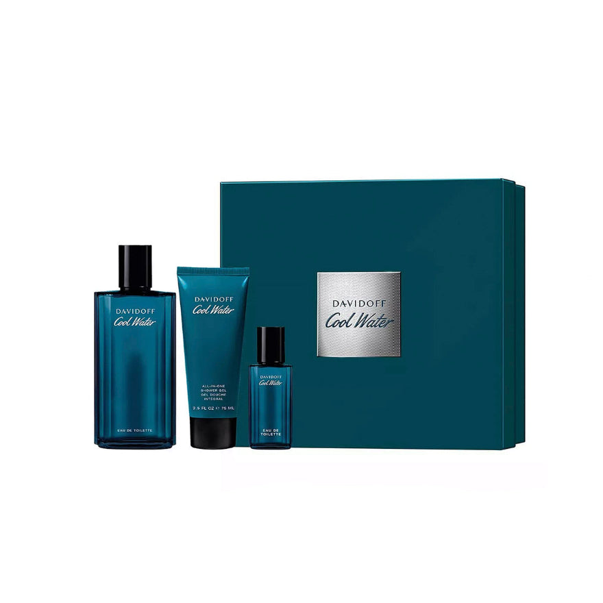 Cool Water Gift Set 125ml EDT + 75ml Shower Gel + 15ml EDT