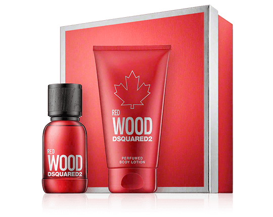 DSquared² Red Wood Gift Set 100ml EDT + 150ml Body Lotion