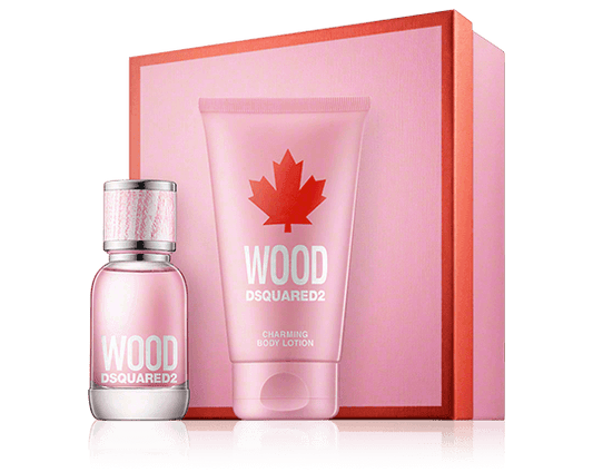 DSquared² Wood For Her Gift Set 100ml EDT + 150ml Body Lotion