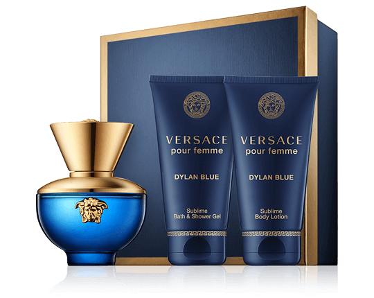 Versace Pour Femme Dylan Blue Gift Set 50ml EDP + 50ml Body Lotion + 50ml Shower Gel