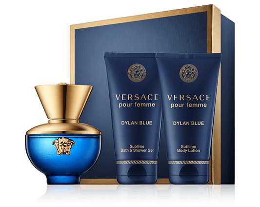 Versace Pour Femme Dylan Blue Gift Set 50ml EDP + 50ml Body Lotion + 50ml Shower Gel