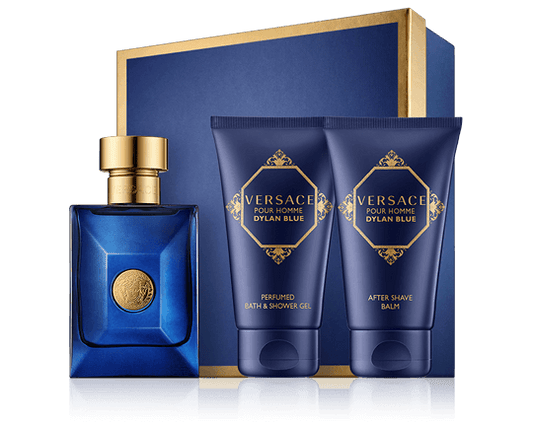 Versace Pour Homme Dylan Blue Gift Set 50ml EDT + 50ml A/Shave Balm + 50ml Shower Gel